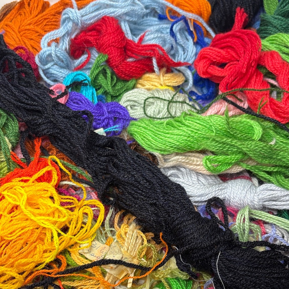 Colorful Wool Yarn Bundle for Needlework Crafts